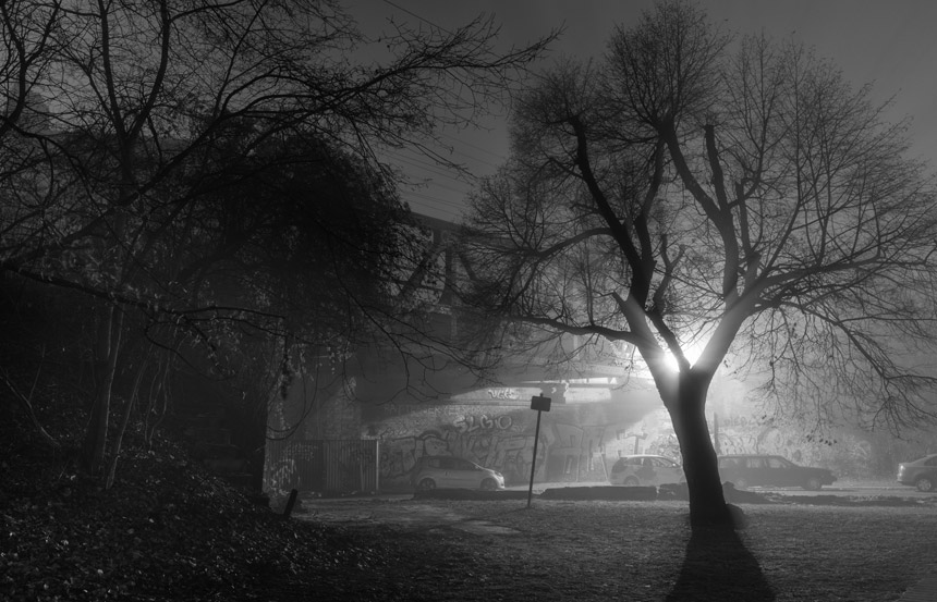 Berlin, Lichtenberg, Reichsbahn, Brücke, Wartenbergstrasse, bei nacht, nachts, in der nacht, film noir photography